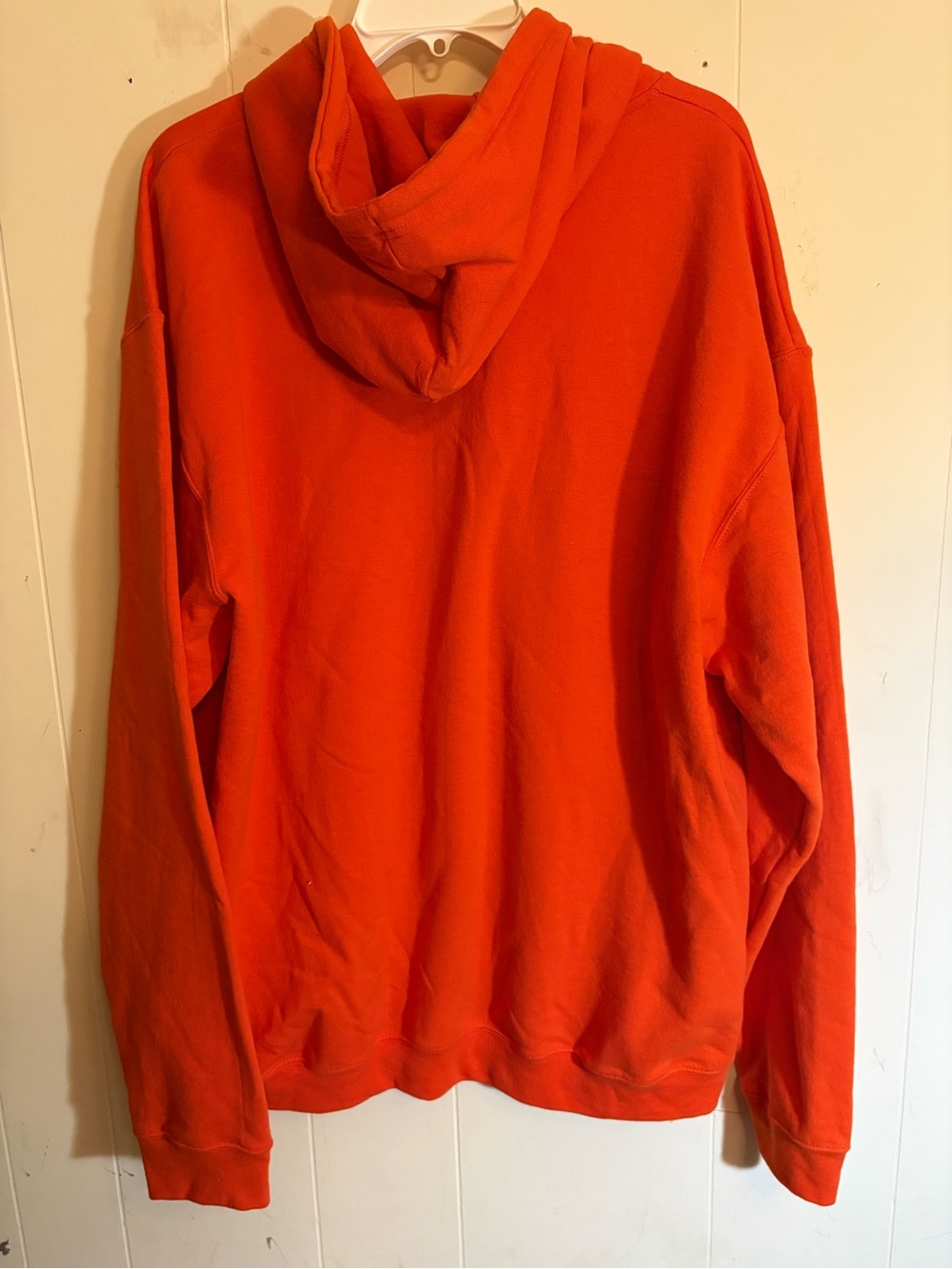 NCAA Virginia Tech Hokies Men's XL Orange Fleece Hooded Sweatshirt Pullover VTG - Picture 2 of 9